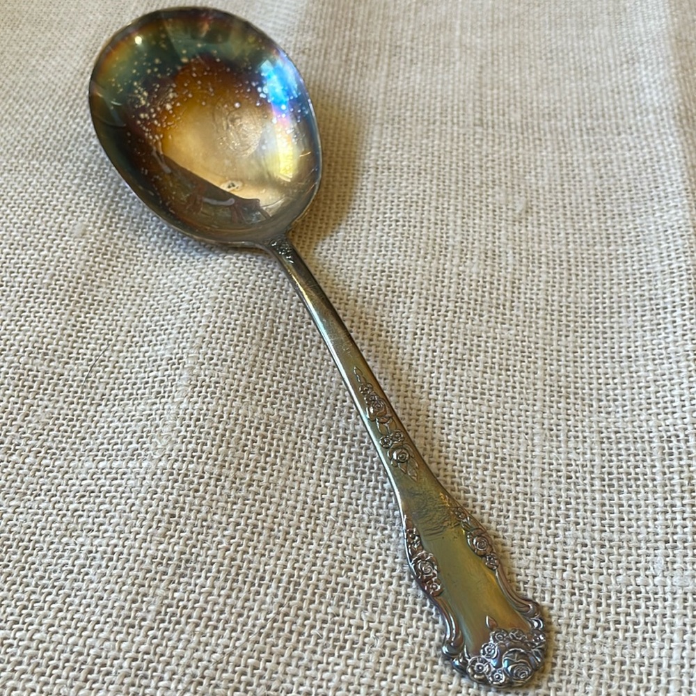 Vintage Silver Plated King Edward Silvery Late casserole serving Spoon
